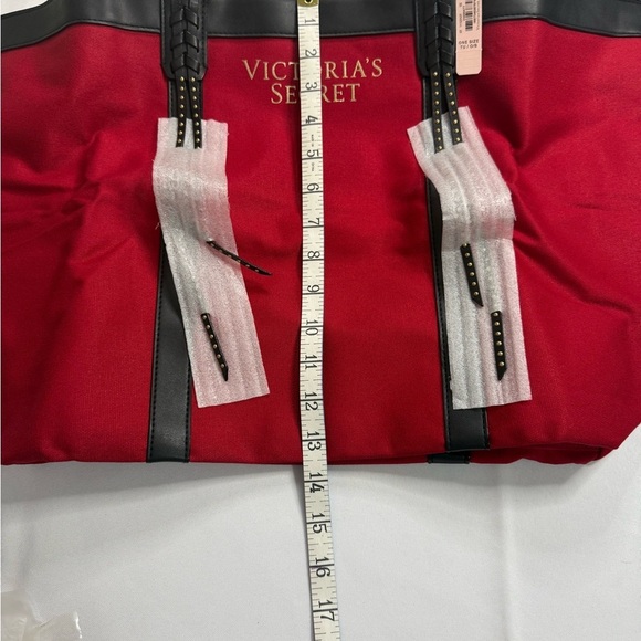 Victoria's Secret Red and Black Structured Tote - Picture 3 of 5